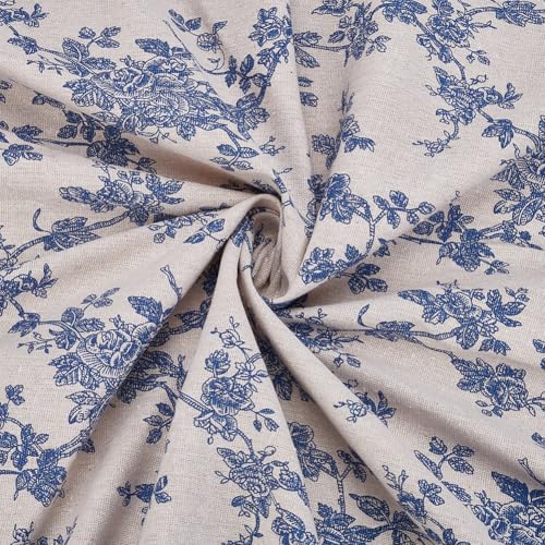 PLIGREAT 1.96 m Blauer Leinenstoff Mit Blumenmuster 1.52 m Breite Vorgeschnittene Stoffbögen Im Vintage Stil Leinenstoff Im Rustikalen Stil Für Heimwerker Basteln Kleidung Tischdecken Dekoration PLIGREAT 1.96 m Blauer Leinenstoff Mit Blumenmuster 1.52 m Breite Vorgeschnittene Stoffbögen Im Vintage Stil Leinenstoff Im Rustikalen Stil Für Heimwerker Basteln Kleidung Tischdecken Dekoration von PLIGREAT
