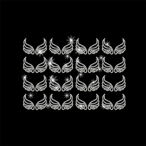 PLIGREAT 16 Stück Bling Strass Engel Flügel zum Aufbügeln Hotfix Wärmeübertragungen Aufkleber Diamant Patches Kleidung Reparatur Applikationen für Jeans Jacke T-Shirts Hosentasche Kleidung DIY Dekor PLIGREAT 16 Stück Bling Strass Engel Flügel zum Aufbügeln Hotfix Wärmeübertragungen Aufkleber Diamant Patches Kleidung Reparatur Applikationen für Jeans Jacke T-Shirts Hosentasche Kleidung DIY Dekor von PLIGREAT