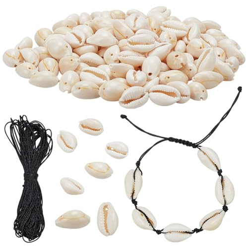 PLIGREAT 160 Stück Natürliche Kauri Muschelperlen Strandmuscheln In Großen Mengen Zubehör Zur Schmuckherstellung Glatte Muscheln Mit Kleinem Loch Für Selbstgemachte Armbänder Und Halsketten PLIGREAT 160 Stück Natürliche Kauri Muschelperlen Strandmuscheln In Großen Mengen Zubehör Zur Schmuckherstellung Glatte Muscheln Mit Kleinem Loch Für Selbstgemachte Armbänder Und Halsketten von PLIGREAT