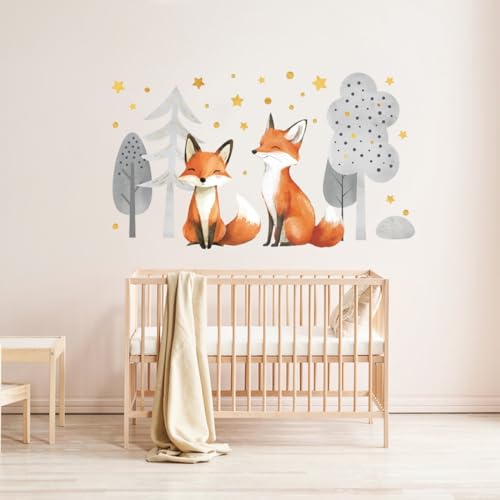 PLIGREAT 2 Blätter niedliche Fuchs Wandtattoos Winter Baum Wald Wanddekoration Aufkleber Weihnachten Kiefern Sterne Wandaufkleber abnehmbare Aufkleber für Kinderzimmer Schlafzimmer Wohnkultur PLIGREAT 2 Blätter niedliche Fuchs Wandtattoos Winter Baum Wald Wanddekoration Aufkleber Weihnachten Kiefern Sterne Wandaufkleber abnehmbare Aufkleber für Kinderzimmer Schlafzimmer Wohnkultur von PLIGREAT