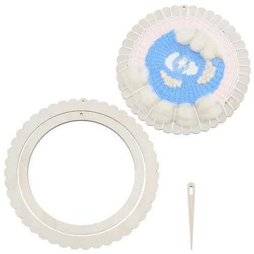 PLIGREAT 2 Größen Webstuhl Kit, Runde hölzerne Webstühle 5,5/6,5 Zoll Zahnradform Webstuhl mit Webnadel für erwachsene Anfänger Stricken DIY Craft Liebhaber PLIGREAT 2 Größen Webstuhl Kit, Runde hölzerne Webstühle 5,5/6,5 Zoll Zahnradform Webstuhl mit Webnadel für erwachsene Anfänger Stricken DIY Craft Liebhaber von PLIGREAT