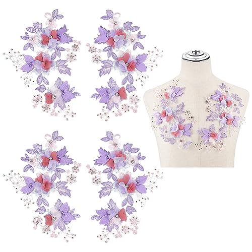 PLIGREAT 2 Paare dreidimensionale Blumen bestickte Spitzenapplikationen Perlenapplikationen Patches für Braut Hochzeit Abschlussball Kleider Schneiderei liefert DIY Bastelzubehör PLIGREAT 2 Paare dreidimensionale Blumen bestickte Spitzenapplikationen Perlenapplikationen Patches für Braut Hochzeit Abschlussball Kleider Schneiderei liefert DIY Bastelzubehör von PLIGREAT