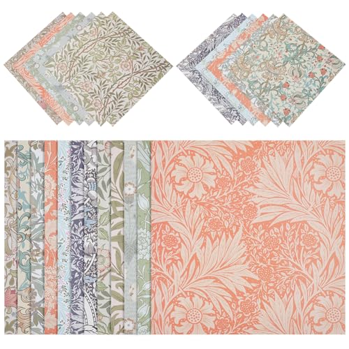 PLIGREAT 24 Blatt Vintage-Blumenpapier, 30,5 cm, doppelseitiges Blumen-Scrapbook, Spezialpapier für selbstgemachte Kartenherstellung, Origami-Fotoalbum, Tagebuch, Dekoration, europäisches Blumenmuster PLIGREAT 24 Blatt Vintage-Blumenpapier, 30,5 cm, doppelseitiges Blumen-Scrapbook, Spezialpapier für selbstgemachte Kartenherstellung, Origami-Fotoalbum, Tagebuch, Dekoration, europäisches Blumenmuster von PLIGREAT