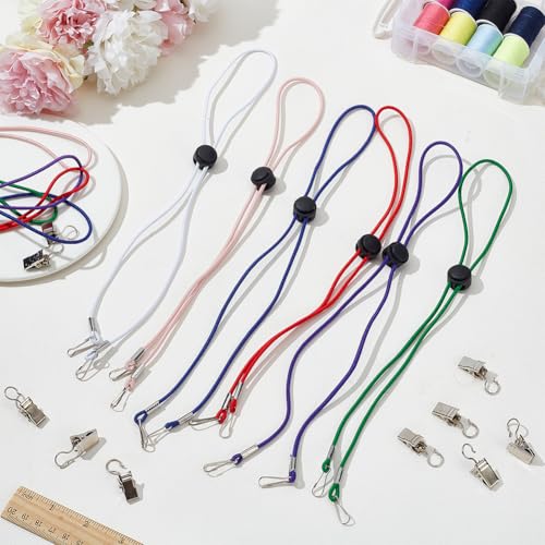 PLIGREAT 24 Sets Kreuzstich-Seitenclips, Universal-Canvas-Clip für Handarbeiten Kreuzstich-Stickrahmenhalter Verstellbare Stoff-Seitenspanner Befestigungsclips, 24 Clips und 24 elastische Seile PLIGREAT 24 Sets Kreuzstich-Seitenclips, Universal-Canvas-Clip für Handarbeiten Kreuzstich-Stickrahmenhalter Verstellbare Stoff-Seitenspanner Befestigungsclips, 24 Clips und 24 elastische Seile von PLIGREAT