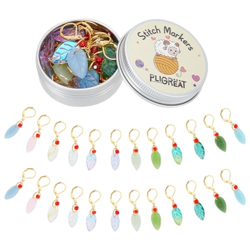 PLIGREAT 24 Stück Kristall Blätter Masche Marker Charm Set Schmuck Herstellung Anhänger DIY handgemachtes Handwerk Zubehör Strickstich Zähler für Mama Frau Schneider Shop Zubehör PLIGREAT 24 Stück Kristall Blätter Masche Marker Charm Set Schmuck Herstellung Anhänger DIY handgemachtes Handwerk Zubehör Strickstich Zähler für Mama Frau Schneider Shop Zubehör von PLIGREAT