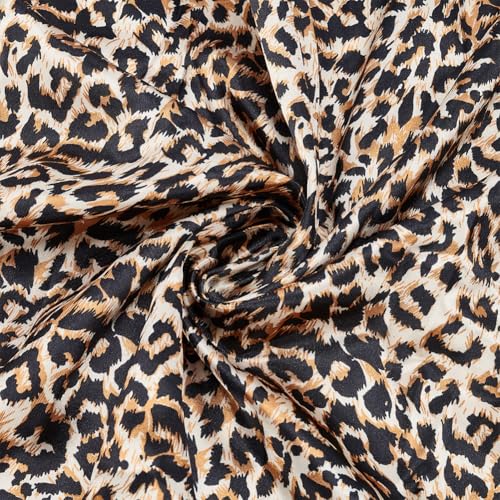 PLIGREAT 3 m Stoff Mit Leopardenmuster Quiltstoff Mit Tier Leoparden Motiv Braun Gepard Tiger Print Dekoratives Nähhandwerk Für DIY Patchwork Handarbeiten PLIGREAT 3 m Stoff Mit Leopardenmuster Quiltstoff Mit Tier Leoparden Motiv Braun Gepard Tiger Print Dekoratives Nähhandwerk Für DIY Patchwork Handarbeiten von PLIGREAT