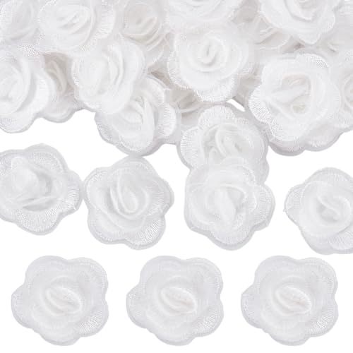 PLIGREAT 30 Stück 3D-Blumen-Spitzenapplikationen, weiße Stickerei-Blumen, zum Aufnähen, Organza-Rose, bestickte Applikationen für Hochzeit, Brautkleid, DIY, Nähen, Basteln PLIGREAT 30 Stück 3D-Blumen-Spitzenapplikationen, weiße Stickerei-Blumen, zum Aufnähen, Organza-Rose, bestickte Applikationen für Hochzeit, Brautkleid, DIY, Nähen, Basteln von PLIGREAT
