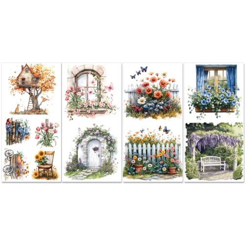 PLIGREAT 4 Blätter Garten Thema Reiben auf Transfers für Möbel Handwerk Aquarell Blumen Transfer Aufkleber Aufkleber Wasserdicht Reiben auf Aufkleber für Holz Schrank Scrapbooking Zuhause Dekorativ PLIGREAT 4 Blätter Garten Thema Reiben auf Transfers für Möbel Handwerk Aquarell Blumen Transfer Aufkleber Aufkleber Wasserdicht Reiben auf Aufkleber für Holz Schrank Scrapbooking Zuhause Dekorativ von PLIGREAT
