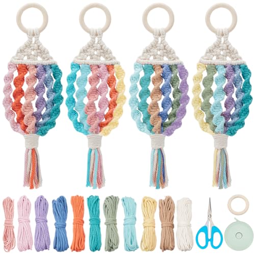PLIGREAT 4 Set DIY Regenbogen Fisch Makramee Kit Bunte Makramee Knoten Ornament Kit für Schlafzimmer Wohnzimmer Kinderzimmer Wandbehang Dekor Handarbeit Handwerk für Anfänger PLIGREAT 4 Set DIY Regenbogen Fisch Makramee Kit Bunte Makramee Knoten Ornament Kit für Schlafzimmer Wohnzimmer Kinderzimmer Wandbehang Dekor Handarbeit Handwerk für Anfänger von PLIGREAT