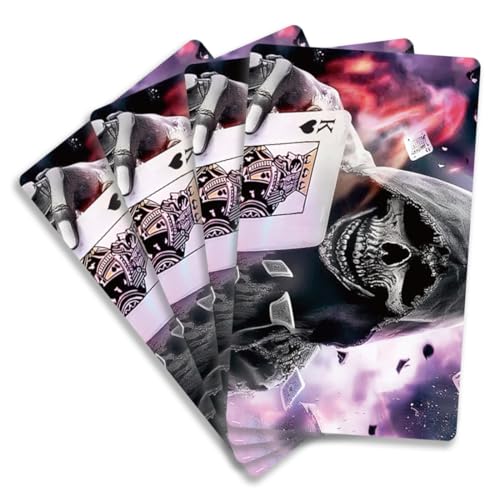 PLIGREAT 4 Stücke Kreditkarten Skin Aufkleber Halloween Schädel Muster Karte Skin Cover Kratzfest Abnehmbare Debitkarte Aufkleber Schlanke Wasserdichte Anti-Falten-Vinyl-Aufkleber für die Kartendekor von PLIGREAT