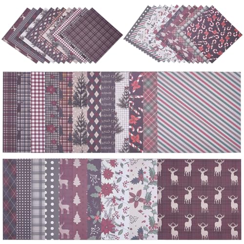 PLIGREAT 48 Stück Weihnachtsmusterpapier, 15 x 15 cm, doppelseitiges dekoratives Bastelpapier, Weihnachts-Scrapbook, Spezialpapier für selbstgemachte Kartenherstellung PLIGREAT 48 Stück Weihnachtsmusterpapier, 15 x 15 cm, doppelseitiges dekoratives Bastelpapier, Weihnachts-Scrapbook, Spezialpapier für selbstgemachte Kartenherstellung von PLIGREAT