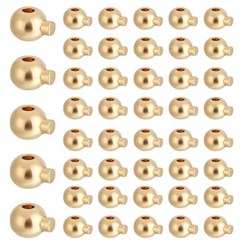 PLIGREAT 50 Stück 14K Vergoldete Runde Angelschnurschnalle Quetschperlen Metallperlenstopper Quetschanhänger Für DIY Perlenarmband Halskette Ohrringenden Zubehör PLIGREAT 50 Stück 14K Vergoldete Runde Angelschnurschnalle Quetschperlen Metallperlenstopper Quetschanhänger Für DIY Perlenarmband Halskette Ohrringenden Zubehör von PLIGREAT