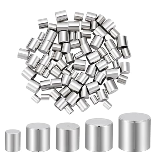 PLIGREAT 50 Stück Kordelenden Aus Edelstahl 4/5/6/7/8mm Innen Lederkordel Endkappen Runde Quasten Krawattenenden Kordel Endkappen Für Die DIY Schmuckherstellung Silbern Silberfarbig PLIGREAT 50 Stück Kordelenden Aus Edelstahl 4/5/6/7/8mm Innen Lederkordel Endkappen Runde Quasten Krawattenenden Kordel Endkappen Für Die DIY Schmuckherstellung Silbern Silberfarbig von PLIGREAT