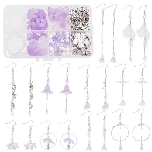 PLIGREAT DIY 10 Paare Glockenspiele Blumen Ohrringe Herstellung Kit Lila Blumen Charms Fee Thema Ohrring Herstellung Kit Glockenspiel Blume Ohrhänger für Schmuck Herstellung Kit PLIGREAT DIY 10 Paare Glockenspiele Blumen Ohrringe Herstellung Kit Lila Blumen Charms Fee Thema Ohrring Herstellung Kit Glockenspiel Blume Ohrhänger für Schmuck Herstellung Kit von PLIGREAT