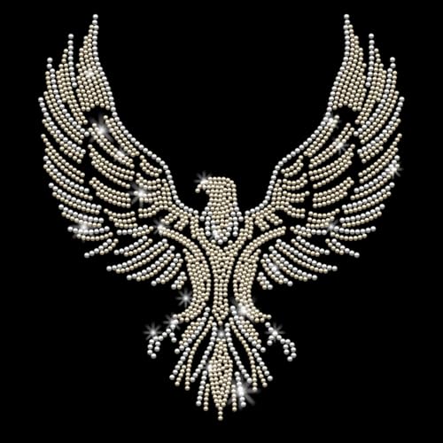 PLIGREAT Hotfix Wärmeübertragungsaufkleber Mit Adler Muster Zum Aufbügeln Auf Strasssteinen Glitzer Aufnäher Zum Aufbügeln Applikationen Zur Reparatur von Kleidung Für Selbstgemachte Jacken T Shirts PLIGREAT Hotfix Wärmeübertragungsaufkleber Mit Adler Muster Zum Aufbügeln Auf Strasssteinen Glitzer Aufnäher Zum Aufbügeln Applikationen Zur Reparatur von Kleidung Für Selbstgemachte Jacken T Shirts von PLIGREAT