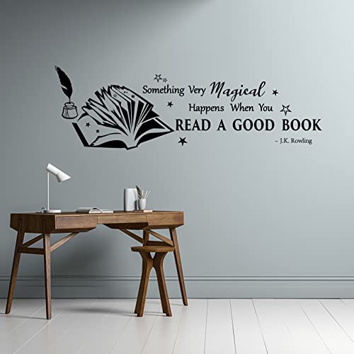 PLIGREAT Lesen Wandaufkleber Für Kinderschlafzimmer Leseecke Bibliothek Decor (Schwarz-D) von PLIGREAT