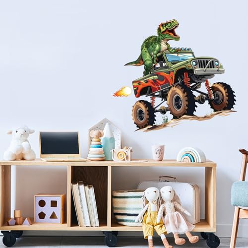 PLIGREAT Monster Truck Wandaufkleber, Dinosaurier Wandtattoo Peel and Stick Wand-Dekor abnehmbares Wandtattoo für Schlafzimmer Spielzimmer Wohnheim Keller Wanddekorationen Home Indoor Wandkunst Dekor PLIGREAT Monster Truck Wandaufkleber, Dinosaurier Wandtattoo Peel and Stick Wand-Dekor abnehmbares Wandtattoo für Schlafzimmer Spielzimmer Wohnheim Keller Wanddekorationen Home Indoor Wandkunst Dekor von PLIGREAT