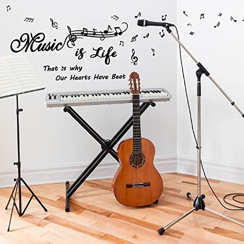 PLIGREAT Musik ist Leben Zitate Wandaufkleber, Musik Notations Wandaufkleber für Kinderzimmer Schlafzimmer Wohnzimmer Wanddekorationen Home Indoor Wandkunst Dekor Fenster Dekor PLIGREAT Musik ist Leben Zitate Wandaufkleber, Musik Notations Wandaufkleber für Kinderzimmer Schlafzimmer Wohnzimmer Wanddekorationen Home Indoor Wandkunst Dekor Fenster Dekor von PLIGREAT