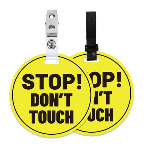 PLIGREAT Schild mit Aufschrift "Stop Don't Touch Baby", für Neugeborene, Mädchen, Jungen, Aufschrift "No Touching Kissing Baby Reminder", Schilder für Babytrage, Autositz, Kinderwagen, mit von PLIGREAT