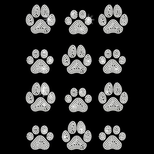PLIGREAT kleine Pfotenabdruck Bügeleisen auf Strass, Glitzer Hund Katze Tierpfoten Strass Bügeleisen auf Hotfix Wärmeübertragung Aufkleber Kleidung Reparatur Applikation für DIY Jacke T-Shirt PLIGREAT kleine Pfotenabdruck Bügeleisen auf Strass, Glitzer Hund Katze Tierpfoten Strass Bügeleisen auf Hotfix Wärmeübertragung Aufkleber Kleidung Reparatur Applikation für DIY Jacke T-Shirt von PLIGREAT