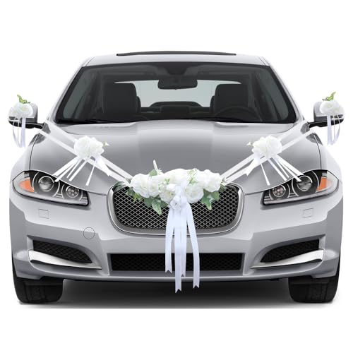PLLYPE Autoschmuck Hochzeit Weiß, Auto deko hochzeits mit 9 Rosen, Hochzeit deko Autos, Car Wedding Girlande, Auto Schmuck Hochzeits Braut Paar Rose Deko PLLYPE Autoschmuck Hochzeit Weiß, Auto deko hochzeits mit 9 Rosen, Hochzeit deko Autos, Car Wedding Girlande, Auto Schmuck Hochzeits Braut Paar Rose Deko von PLLYPE