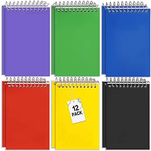 PLMMOUT 12 Stück A6 Spirale Notizblock, Notizblock A6 Liniert, Notizblock Klein, Spirale Notizbuch A6, Mini Notizblock Taschennotizbuch für Büro Schule, 7,6 x 12,7 cm, 75 Blatt/Block PLMMOUT 12 Stück A6 Spirale Notizblock, Notizblock A6 Liniert, Notizblock Klein, Spirale Notizbuch A6, Mini Notizblock Taschennotizbuch für Büro Schule, 7,6 x 12,7 cm, 75 Blatt/Block von PLMMOUT
