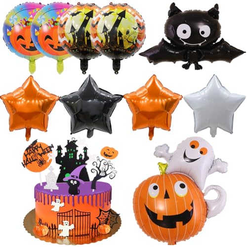 Halloween Luftballons Set, 16 Folienballons Halloween Deko Kinder, Enthält Kürbis Deko Ballons,Cupcake Deko, Halloween Accessoires Geeignet Für Party Geburtstagspartys Halloween Luftballons Set, 16 Folienballons Halloween Deko Kinder, Enthält Kürbis Deko Ballons,Cupcake Deko, Halloween Accessoires Geeignet Für Party Geburtstagspartys von PLNVNVP