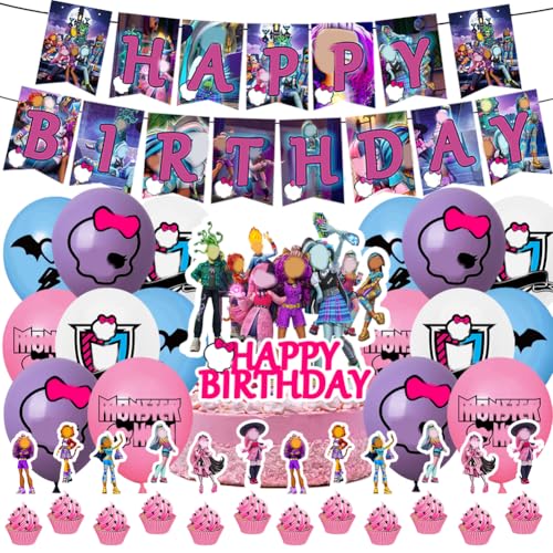 PLNVNVP Monster Geburtstagsdeko Luftballons 30Stück Monster Themen Party Dekorationen Banner Tortendekoration für Kinder Monster Thema Geburtstags Dekorationen Mädchen Junge Partyzubehör PLNVNVP Monster Geburtstagsdeko Luftballons 30Stück Monster Themen Party Dekorationen Banner Tortendekoration für Kinder Monster Thema Geburtstags Dekorationen Mädchen Junge Partyzubehör von PLNVNVP