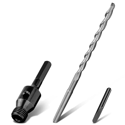 HEX Adapter 110mm für Bohrkrone - M22 Gewinde - mit Zentrierbohrer Aufnahme - HEX Aufnahmeschaft M22 für Beton, Mauerwerk, Naturstein, Trockenbau, Stahlbeton, Poroton, Kalkstein von PLODAXE