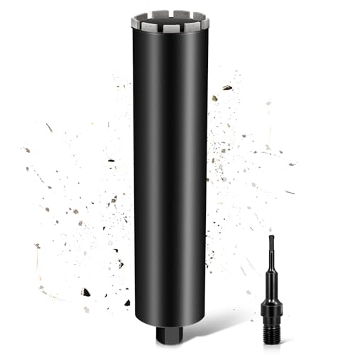 L460mm Diamantbohrkrone | 1 ¼ UNC Aufnahme | ⌀112mm mit Turbo | mit SDS-PLUS | 2200U/min für Kernbohrgeräte Kernbohrkrone Kernbohrer Nassbohrkrone Trockenbohrkrone für Beton Mauerwerk Stein Granit L460mm Diamantbohrkrone | 1 ¼ UNC Aufnahme | ⌀112mm mit Turbo | mit SDS-PLUS | 2200U/min für Kernbohrgeräte Kernbohrkrone Kernbohrer Nassbohrkrone Trockenbohrkrone für Beton Mauerwerk Stein Granit von PLODAXE