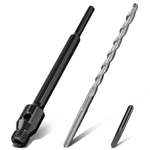 SDS PLUS Adapter Verlängerung Aufnahmeschaft 250mm für Diamantbohrkrone Bohrkrone – M22-Gewinde – M22 Bohrer-Verlängerung ideal für Beton, Mauerwerk, Naturstein, Trockenbau, Stahlbeton, Poroton von PLODAXE