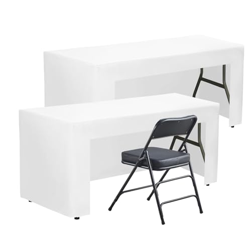 PLOYMONO Tischdecke mit offener Rückseite, 122 x 61 cm, rechteckige Tischdecke für 120 cm große Tische aus waschbarem Polyester, 122 x 61 cm, Tischdecke für Klapptisch, Bastelausstellung, Party, Messe von PLOYMONO