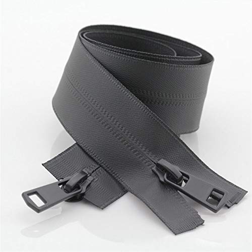Reißverschlüsse zum Nähen, Kunststoff-Reißverschluss, schwarz, 5#, wasserdichte Nylon-Reißverschlüsse, zum Nähen von Jacken, Sport-Näh-Reißverschlüsse, unsichtbarer Doppelschieber-Reißverschluss, zum Reißverschlüsse zum Nähen, Kunststoff-Reißverschluss, schwarz, 5#, wasserdichte Nylon-Reißverschlüsse, zum Nähen von Jacken, Sport-Näh-Reißverschlüsse, unsichtbarer Doppelschieber-Reißverschluss, zum von PLQWUJD