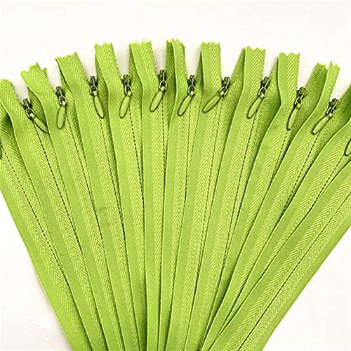 Reißverschlüsse zum Nähen, Kunststoffreißverschluss, 10 Stück, 28–60 cm lang, unsichtbarer Reißverschluss, zum Nähen von Kleidungszubehör, 20 Farben, DIY-Nylon-Reißverschlussschlaufe, zum Nähen von PLQWUJD