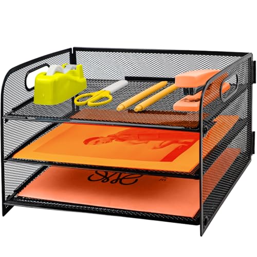 3 Fächer Dokumentenablage aus Metall, A4 Metall Büro Schreibtisch Organizer, Dokumentenhalter Aktenablage Zeitschriftenhalter Briefablage Papier Magazin Organisator, Schwarz 3 Fächer Dokumentenablage aus Metall, A4 Metall Büro Schreibtisch Organizer, Dokumentenhalter Aktenablage Zeitschriftenhalter Briefablage Papier Magazin Organisator, Schwarz von PLSOPPKG