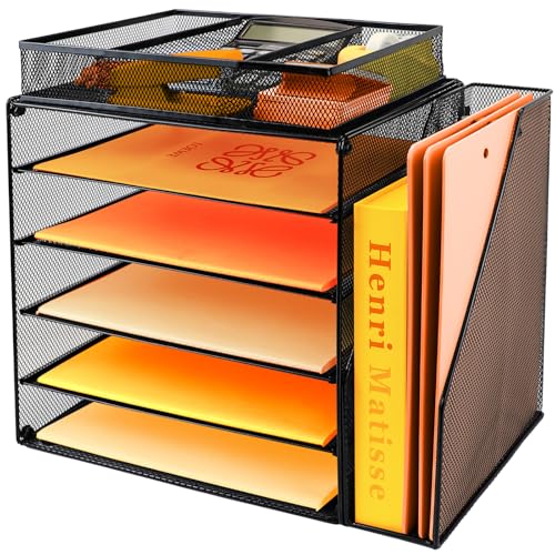 6 Etagen Dokumentenablage aus Metall mit Dateihalter, A4 Metall Büro Schreibtisch Organizer mit Schublade, Dokumentenhalter Aktenablage Zeitschriftenhalter Briefablage Papier Magazin Organisator 6 Etagen Dokumentenablage aus Metall mit Dateihalter, A4 Metall Büro Schreibtisch Organizer mit Schublade, Dokumentenhalter Aktenablage Zeitschriftenhalter Briefablage Papier Magazin Organisator von PLSOPPKG