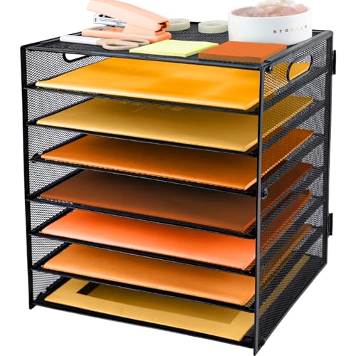 8 Fächer Dokumentenablage aus Metall, A4 Metall Büro Schreibtisch Organizer, Dokumentenhalter Aktenablage Zeitschriftenhalter Briefablage Papier Magazin Organisator, Schwarz 8 Fächer Dokumentenablage aus Metall, A4 Metall Büro Schreibtisch Organizer, Dokumentenhalter Aktenablage Zeitschriftenhalter Briefablage Papier Magazin Organisator, Schwarz von PLSOPPKG