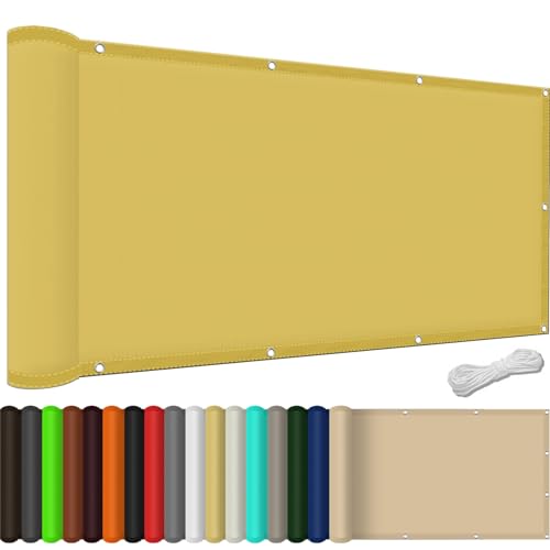 PLSZLL Sonnensegel Wasserdicht Rechteckig 180x260cm Wasserdicht 98% UV-Schutz Sonnenschutz Balkonnetze Windschutznetz (Wir Fertigen Sondergrößen An) Für Outdoor-Terrassenparty,Cremefarben von PLSZLL