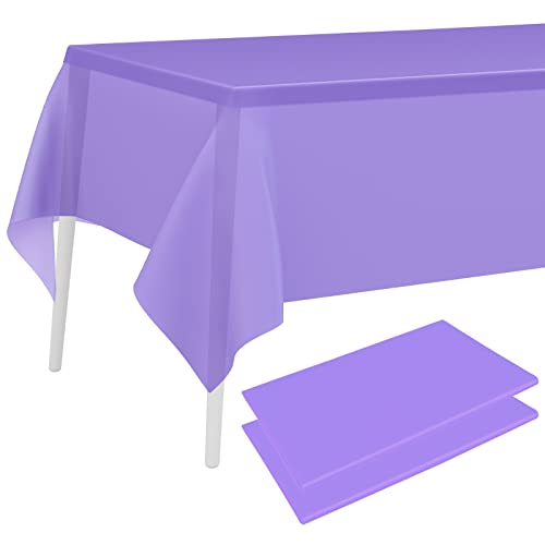 PLULON 2 Stück Lila Tischdecke Kunststoff Tischdecke 137 x 274 cm Rechteckige Tischdecke für Hochzeit Geburtstag Party Zuhause Tischdekorationen PLULON 2 Stück Lila Tischdecke Kunststoff Tischdecke 137 x 274 cm Rechteckige Tischdecke für Hochzeit Geburtstag Party Zuhause Tischdekorationen von PLULON