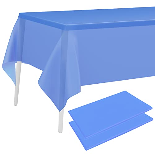 PLULON 2-teilige Blaue Tischdecke aus Kunststoff, 137 x 274 cm, rechteckige Tischdecke für Baby Dusche Party Zubehör Hochzeit, Geburtstag, Kinder, Party, Zuhause, Tischdekoration PLULON 2-teilige Blaue Tischdecke aus Kunststoff, 137 x 274 cm, rechteckige Tischdecke für Baby Dusche Party Zubehör Hochzeit, Geburtstag, Kinder, Party, Zuhause, Tischdekoration von PLULON