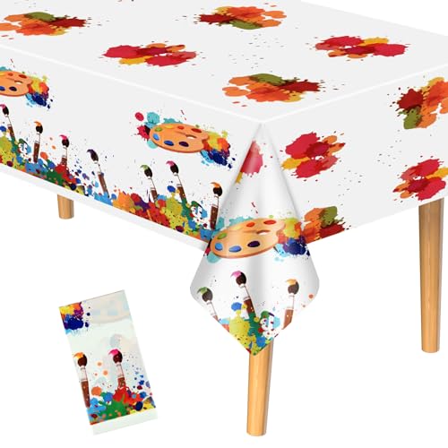 PLULON Art Paint-Tischdecke aus Kunststoff für Kinder, Künstler, Malerei, Spritzer, Tischdecke, Kunst-Motto-Geburtstagsparty, Esstisch-Abdeckung für Kindergeburtstag Babyparty Paint-Party-Dekorationen PLULON Art Paint-Tischdecke aus Kunststoff für Kinder, Künstler, Malerei, Spritzer, Tischdecke, Kunst-Motto-Geburtstagsparty, Esstisch-Abdeckung für Kindergeburtstag Babyparty Paint-Party-Dekorationen von PLULON