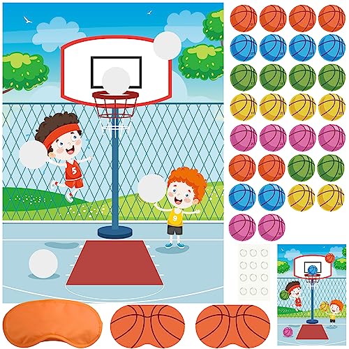 PLULON Basketball-Partyspiel Pin The Basketball Hoop Geburtstagspartyspiel Kinder großes Basketball-Poster Basketball-Aufklebern Jungen Mädchen Klassenzimmeraktivitäten Geburtstagsparty-Dekorationen PLULON Basketball-Partyspiel Pin The Basketball Hoop Geburtstagspartyspiel Kinder großes Basketball-Poster Basketball-Aufklebern Jungen Mädchen Klassenzimmeraktivitäten Geburtstagsparty-Dekorationen von PLULON