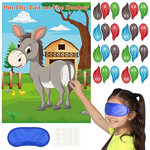 PLULON Esel-Steck-den-Schwanz-Spiel Stecken Sie dem Esel den Schwanz Kinder Esel-Geburtstagsparty-Spiele Esel-Poster Schwanzaufklebern Kinder Bauernhoftiere Esel Partygeschenke Wanddekoration Zuhause PLULON Esel-Steck-den-Schwanz-Spiel Stecken Sie dem Esel den Schwanz Kinder Esel-Geburtstagsparty-Spiele Esel-Poster Schwanzaufklebern Kinder Bauernhoftiere Esel Partygeschenke Wanddekoration Zuhause von PLULON