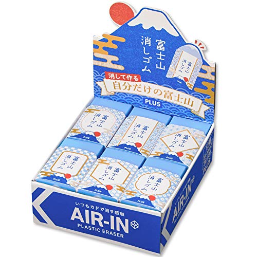 Plus ER100AIF 12 Stück Japanische Radiergummis Air in Mt. Fuji von PLUS