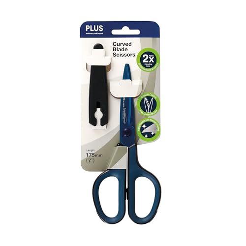 PLUS Japan, Fitcut Curve Premium Titanium-Beschichtet in Dunkelblau, 17,5cm Lang von PLUS