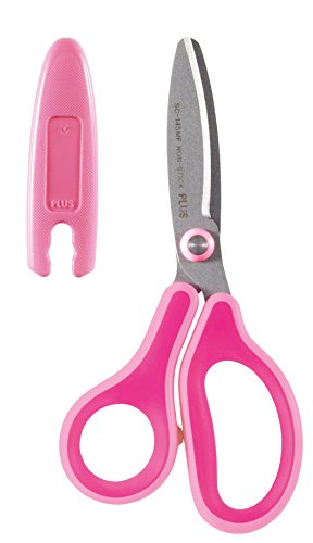 PLUS Japan, Schere Fitcut Curve Kids in Pink für Rechtshänder, 1er Pack (1x 1 Schere) von PLUS