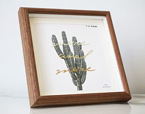 20,3 x 20,3 cm großer Holz-Bilderrahmen mit 17,8 x 17,8 cm, quadratischer Bilderrahmen mit Glas, für Wand und Schreibtisch, Holz-Bilderrahmen 20,3 x 20,3 cm großer Holz-Bilderrahmen mit 17,8 x 17,8 cm, quadratischer Bilderrahmen mit Glas, für Wand und Schreibtisch, Holz-Bilderrahmen von PLUSCHEN