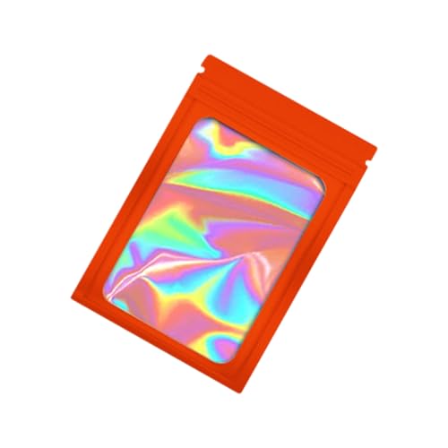 Geruchsdichte Mylar-Beutel, 12 x 20 cm, kleine geruchsdichte Beutel, Folien-Druckverschlussbeutel, 50 Stück wiederverschließbare Aufbewahrungsbeutel, Süßigkeitenbeutel, kleine Plastiktüten für von PLUSHCEWT