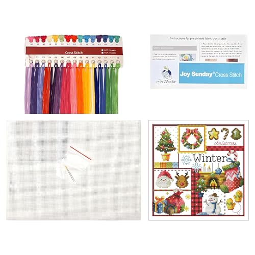 PLUSHCEWT Kreuzstich-Set, 11-fädig, Stoff, Kreuzstich, DIY, Kunstwerk, Handarbeitsset für Anfänger und Erwachsene, Heimdekoration, Weihnachtsdekorationen, Weihnachtsbasteln (Weihnachten, 30 x 30 cm) PLUSHCEWT Kreuzstich-Set, 11-fädig, Stoff, Kreuzstich, DIY, Kunstwerk, Handarbeitsset für Anfänger und Erwachsene, Heimdekoration, Weihnachtsdekorationen, Weihnachtsbasteln (Weihnachten, 30 x 30 cm) von PLUSHCEWT