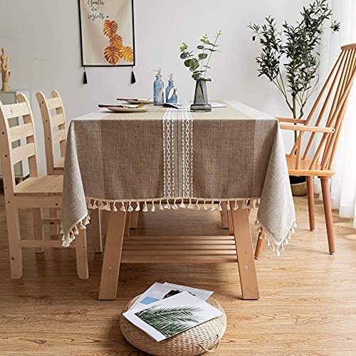 PLYY Quaste Tischdecke Baumwolle und Leinen Tischtuch Couchtisch Tischdecke Quadratisch Abwaschbar Küchentischabdeckung für Speisetisch PLYY Quaste Tischdecke Baumwolle und Leinen Tischtuch Couchtisch Tischdecke Quadratisch Abwaschbar Küchentischabdeckung für Speisetisch von PLYY